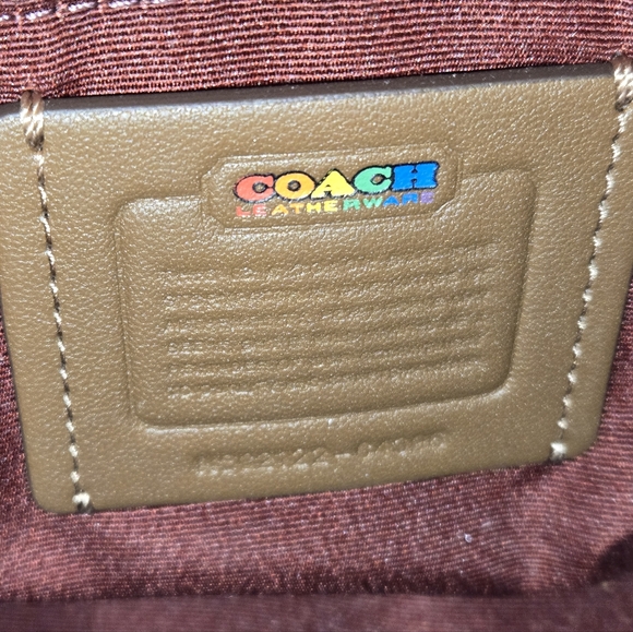 Coach Rowan Rainbow Signature Satchel with removable Crossbody Strap - Picture 10 of 16